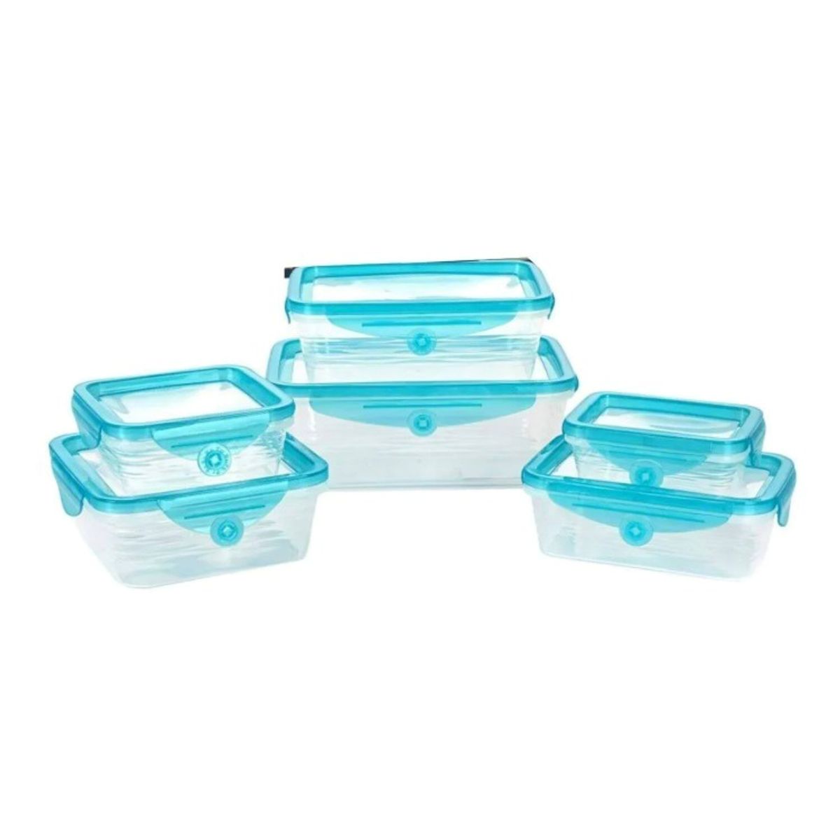 GENERICO - SET 12 PIEZAS DE TAZAS DE ALMACENAMIENTO TAPA SILICON