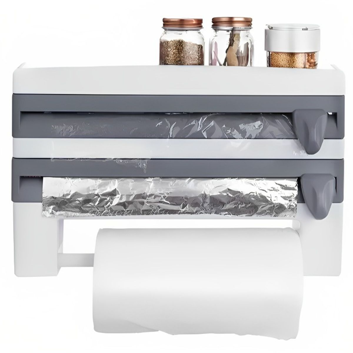 GENERICO - Dispensador Toalla Nova Alusa Film 4 en 1 Cocina BEIGE