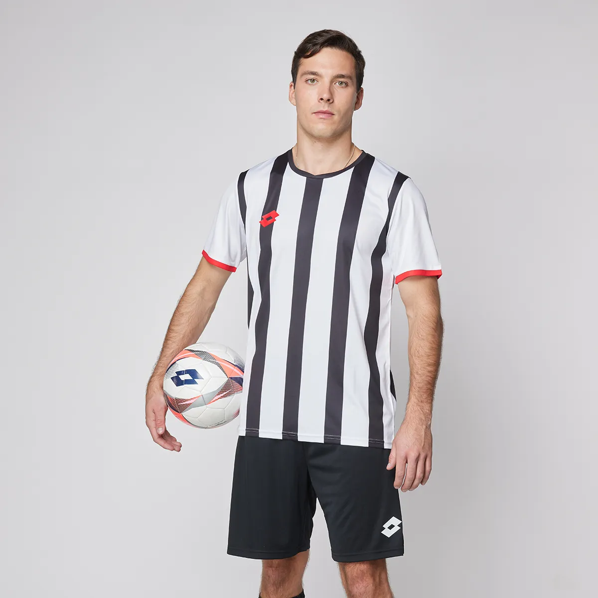 LOTTO - Polera de Fútbol Hombre Lotto - Finta Blanco Negro - Blanco