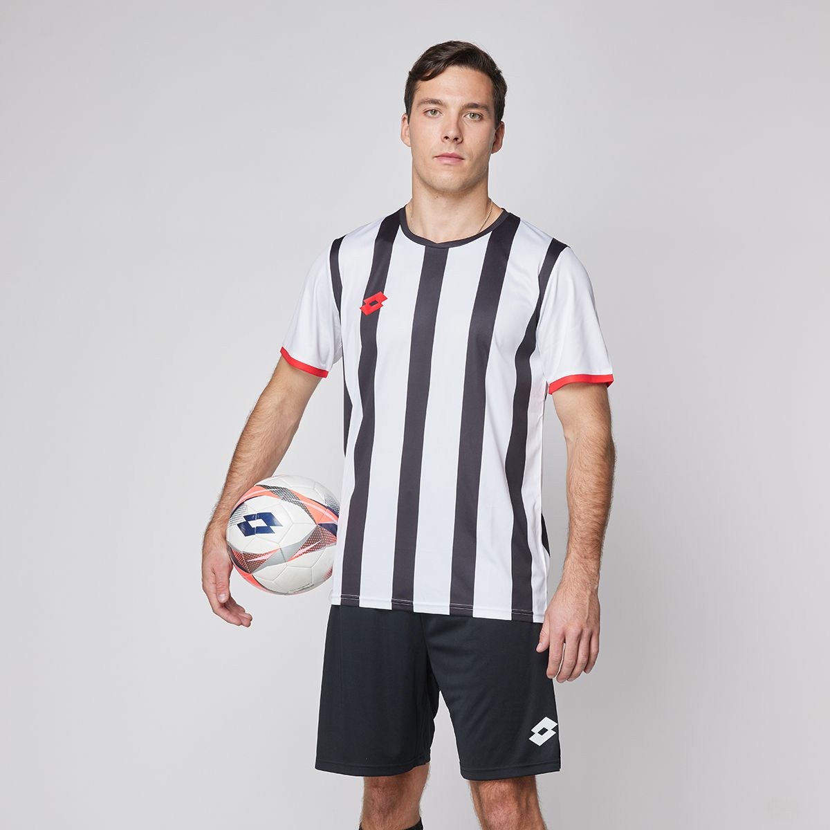 LOTTO - Polera de Fútbol Hombre Lotto - Finta Blanco Negro - Blanco