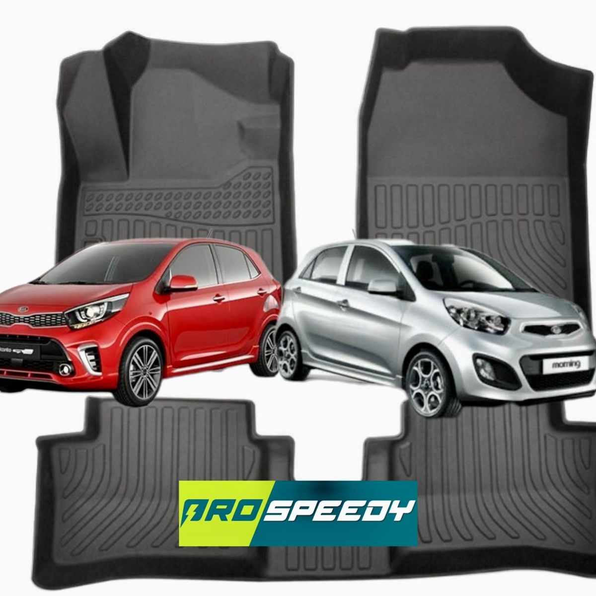 GENERICO - PISOS CALCE PERFECTO PROSPEEDY KIA MORNING 2012-2023 3PIEZAS