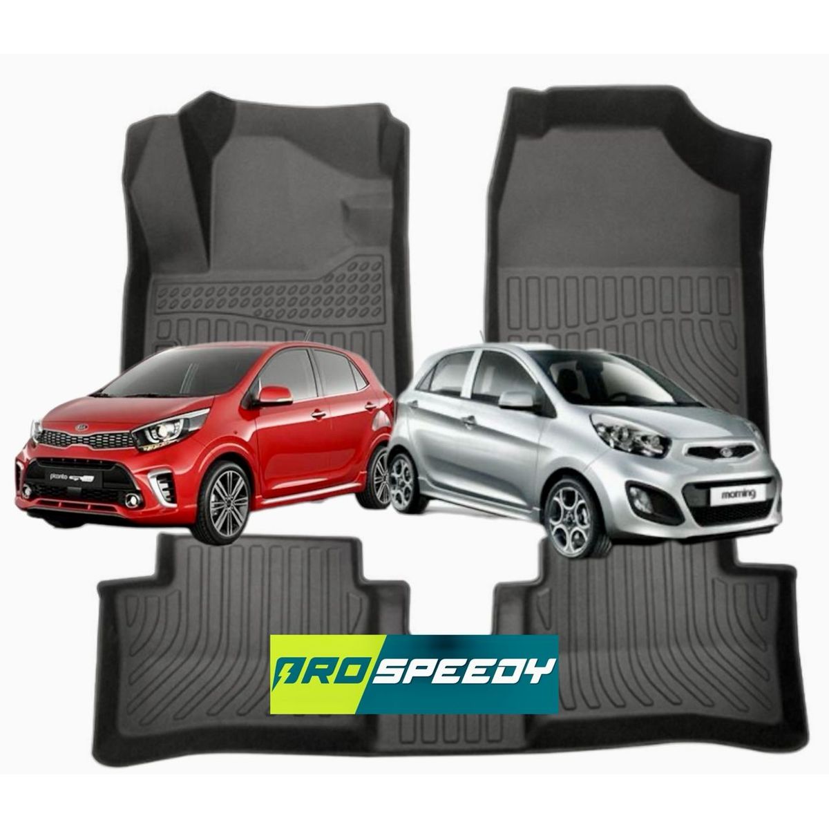 GENERICO - PISOS CALCE PERFECTO PROSPEEDY KIA MORNING 2012-2023 3PIEZAS