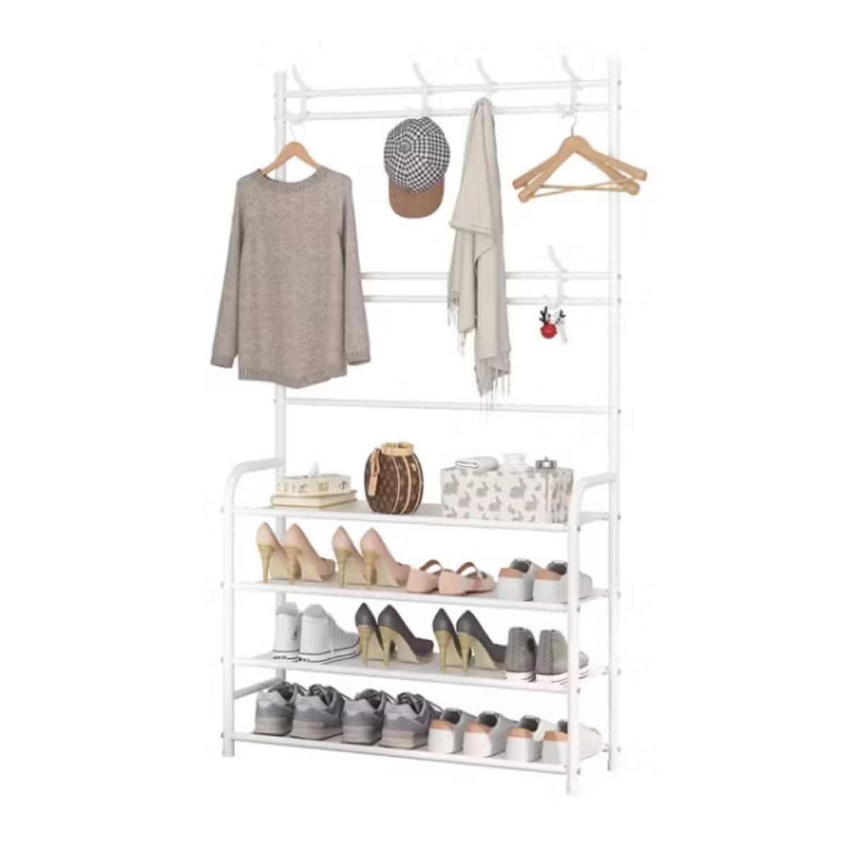 GENERICO - Organizador 4 Niveles Perchero Zapatera 160x75cm