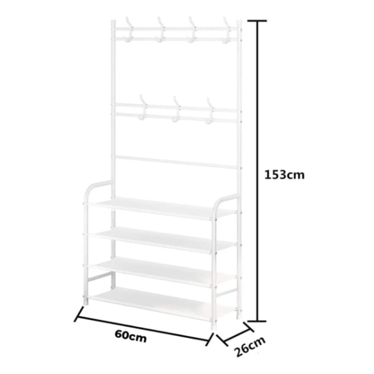 GENERICO - Organizador 4 Niveles Perchero Zapatera 160x75cm