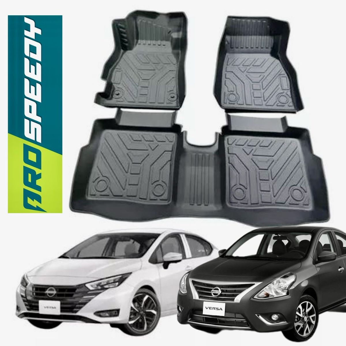 GENERICO - PISOS CALCE PERFECTO PROSPEEDY NISSAN VERSA 2020+ 3PIEZAS