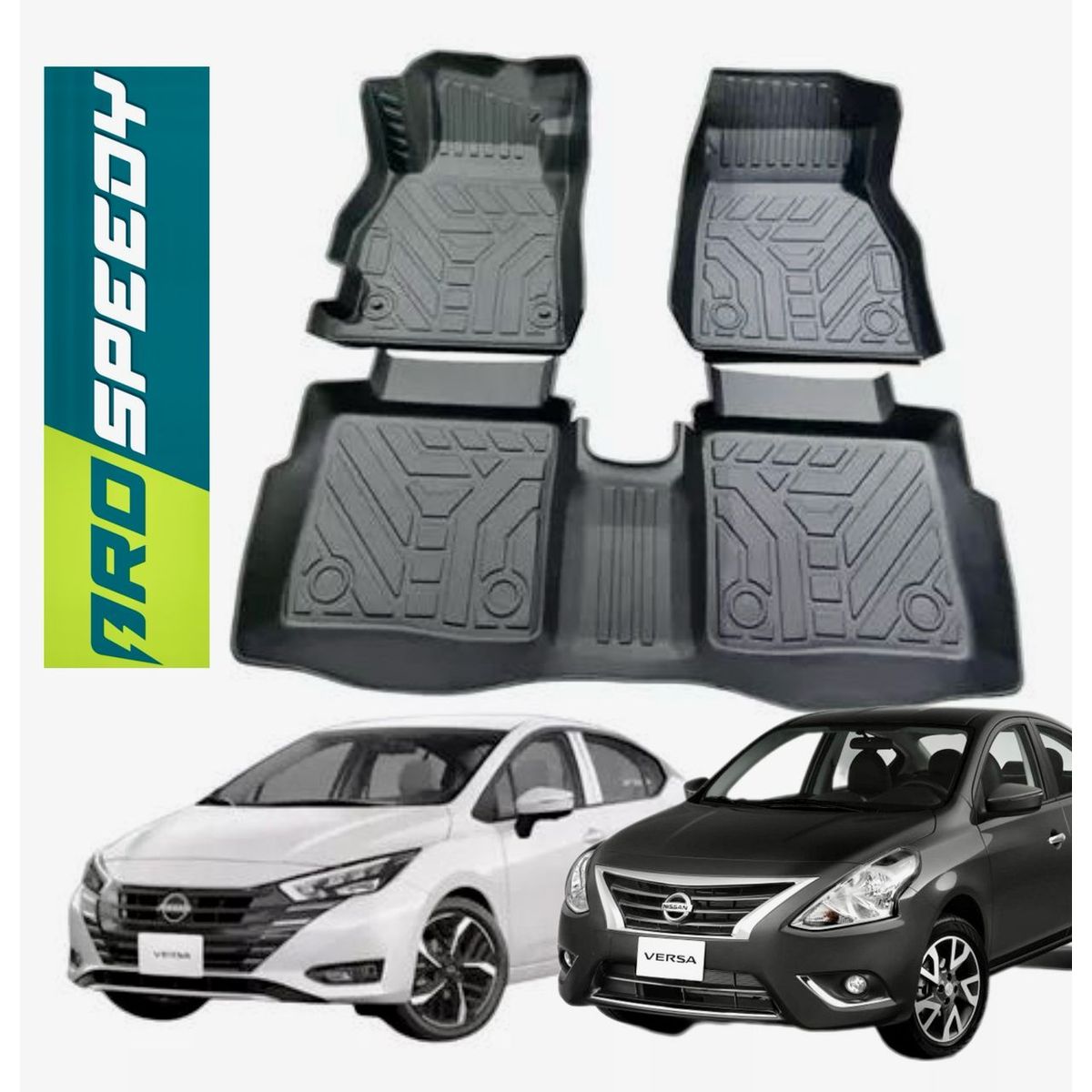 GENERICO - PISOS CALCE PERFECTO PROSPEEDY NISSAN VERSA 2020+ 3PIEZAS