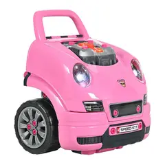 GENERICO - Juguete Auto Para Reparar Con Luces Sonidos Y Accesorios Rosa