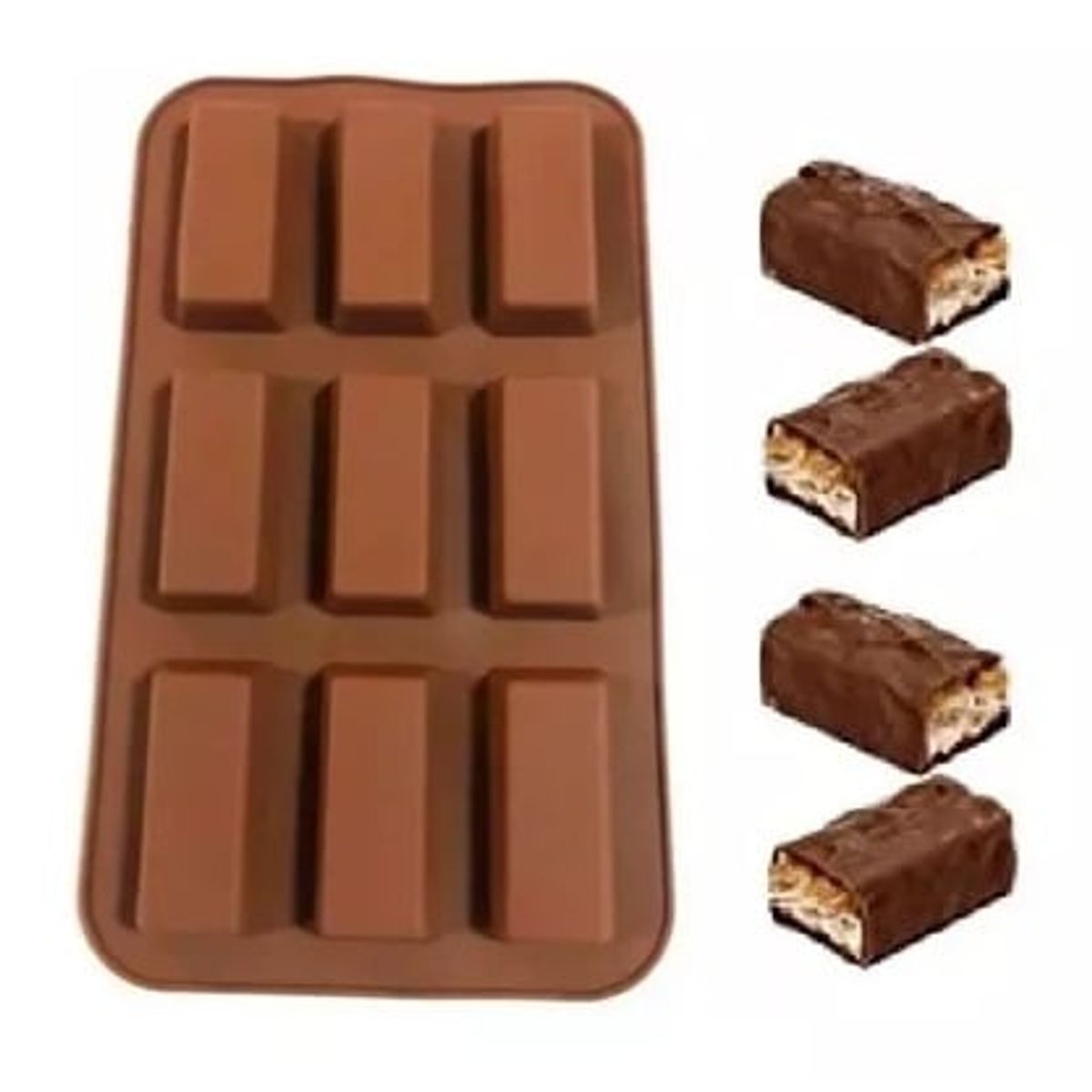 PASTELERIUS - Moldes Silicona Chocolate Molde De Silicona Barra Cereal Moldes Silicona Barra Chocolate Molde Barra