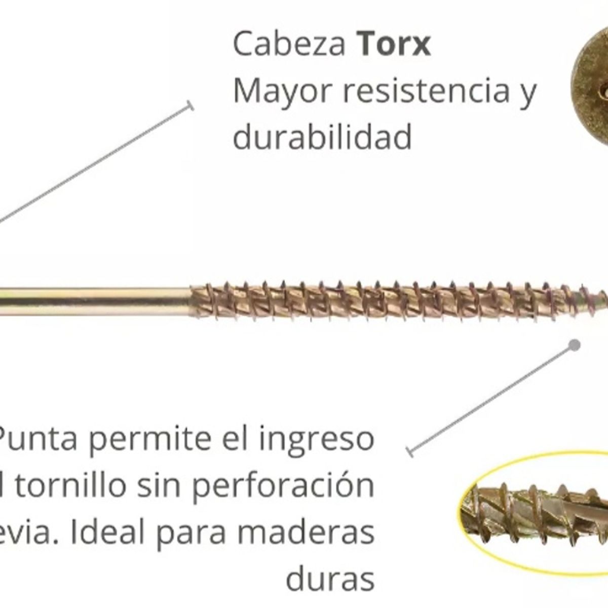 GENERICO - Tornillo Turbo Screw #14(6) 140/72 X 50 Unds