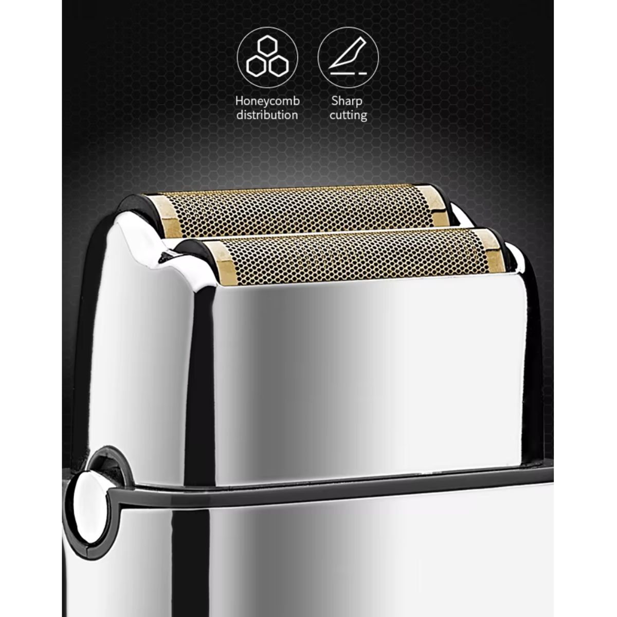 KEMEI - SHAVER MAQUINA DE AFEITAR PROFESIONAL  INALAMBRICA USB  CARCASA  METALICA PLATEADA