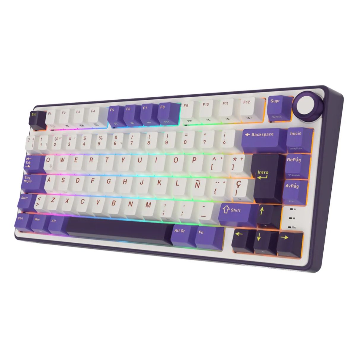 ROYAL KLUDGE - Teclado Mecánico Gamer Compacto RK R75 Blackberry –  Switch Silver, RGB, Español
