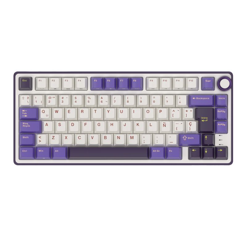 ROYAL KLUDGE - Teclado Mecánico Español Rk Royal Kludge R75 Blackberry Silver switch