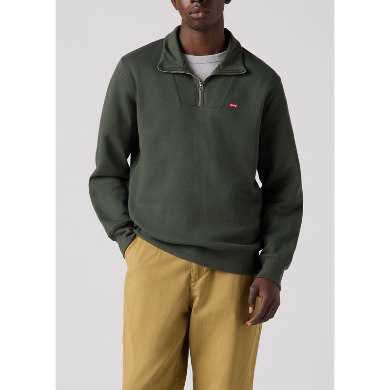LEVIS - Polerón Hombre Core Hm 1/4 Zip Verde Levis
