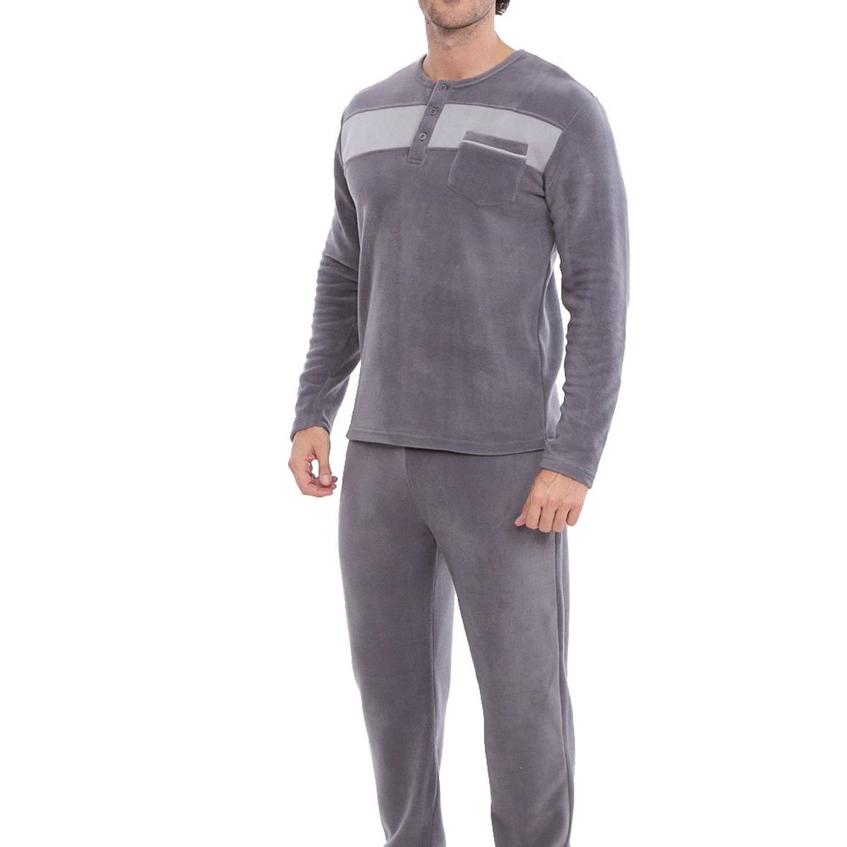 BECKIL - BECKIL COD 3136 PIJAMA POLAR FRANJAS
