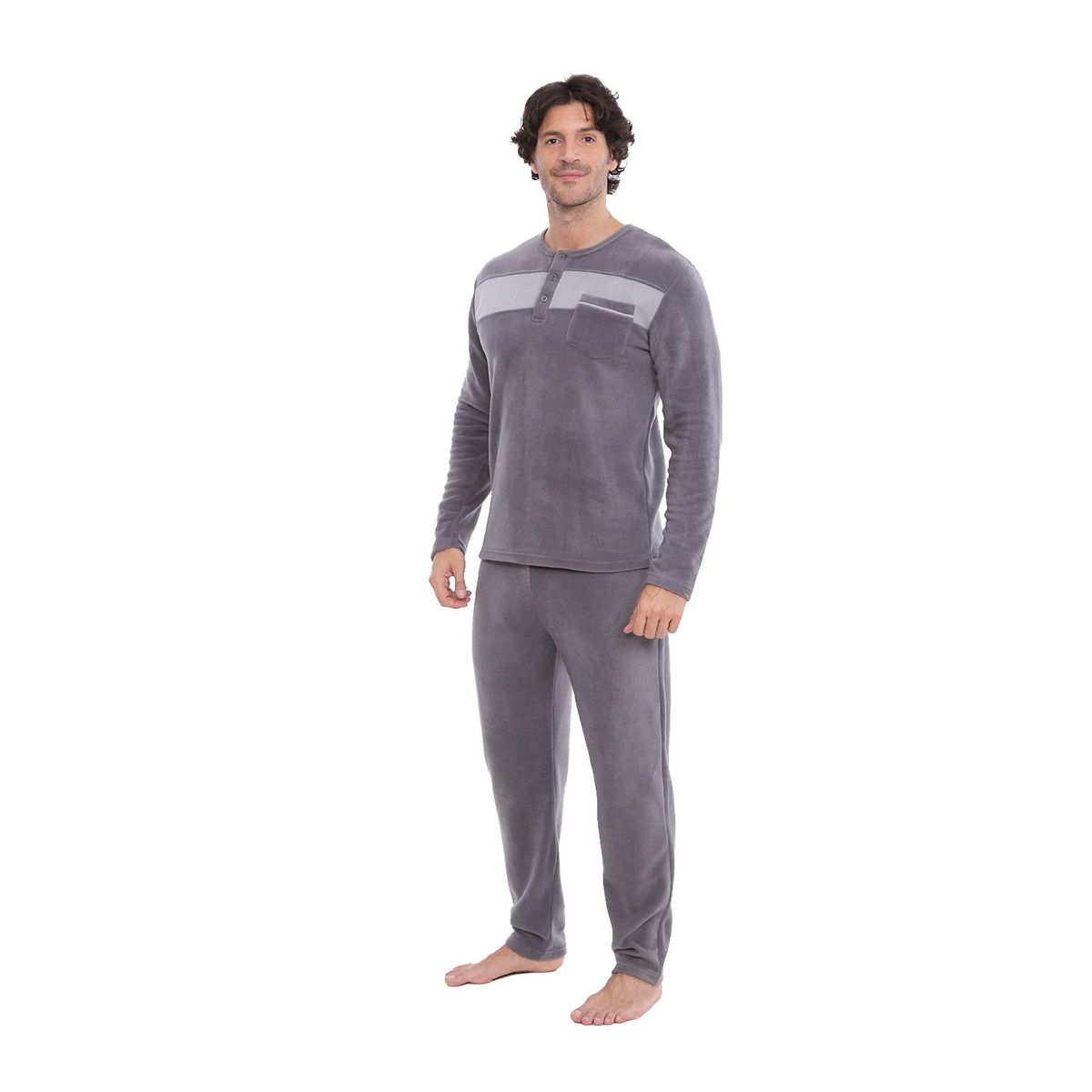 BECKIL - BECKIL COD 3136 PIJAMA POLAR FRANJAS