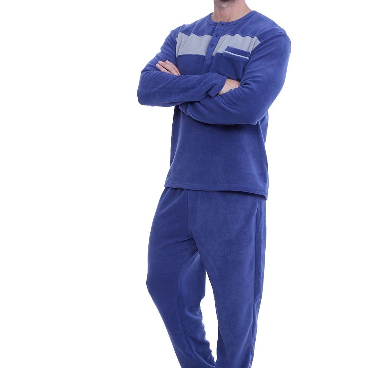 BECKIL - BECKIL COD 3136 PIJAMA POLAR FRANJAS