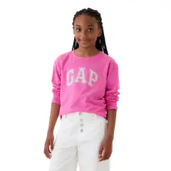 GAP - Polera Logo Manga Larga Niña Rosa