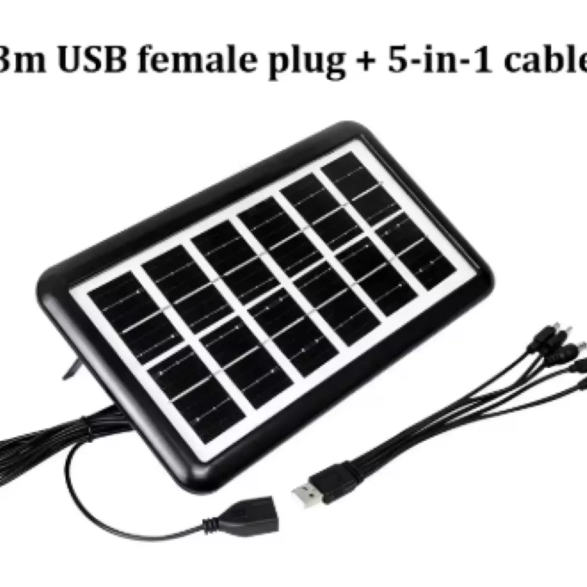 GENERICO - KIt 3 Panel Solar Portátil Multifuncional  Carga Usb