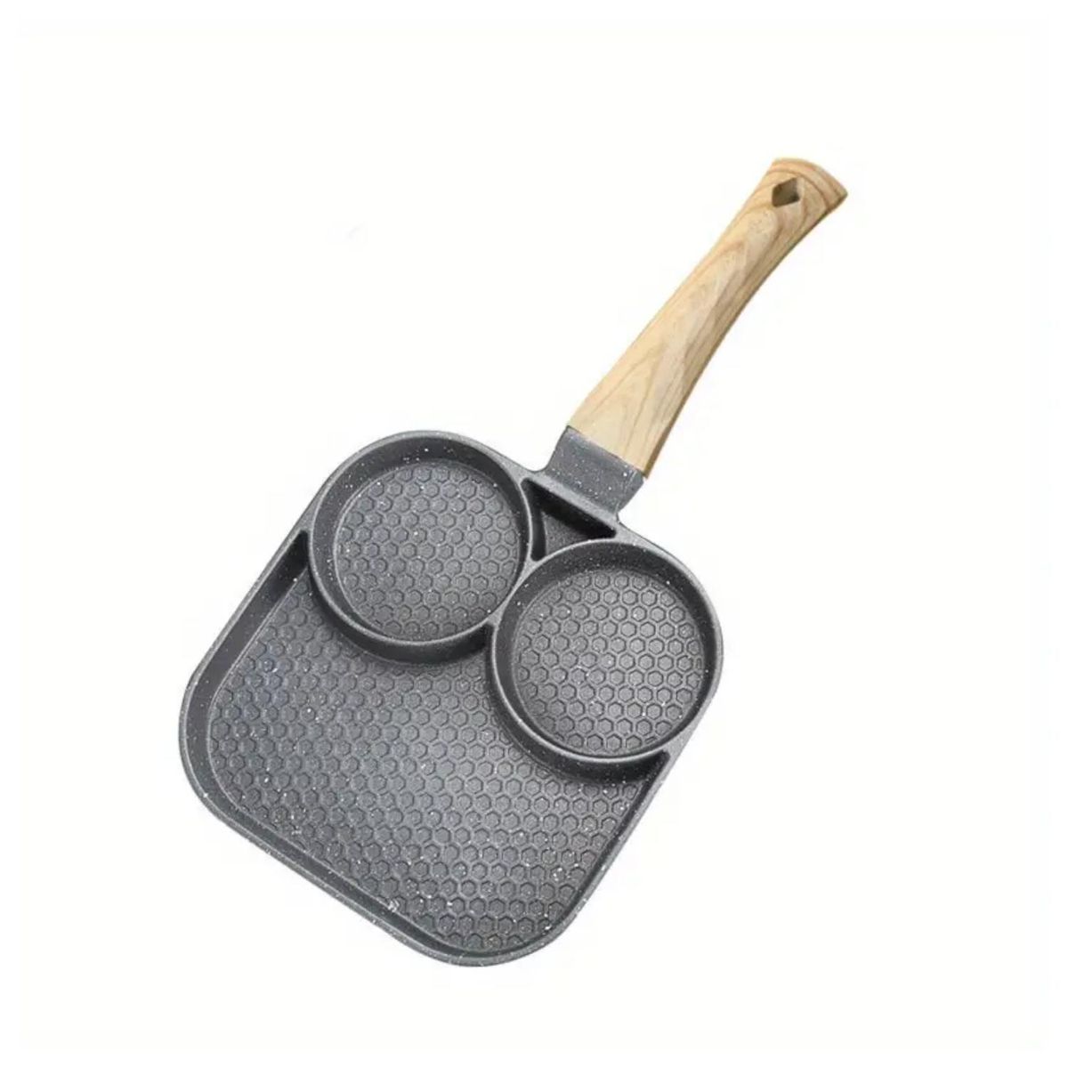 GENERICO - Sarten Antiadherente 3 Secciones Multiusos Negro 45x45x15cm