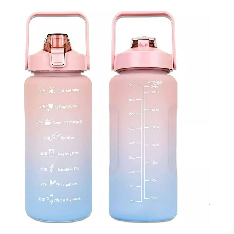 MUNDO MAGIA - Botella De Agua Motivacional 2l Deportiva