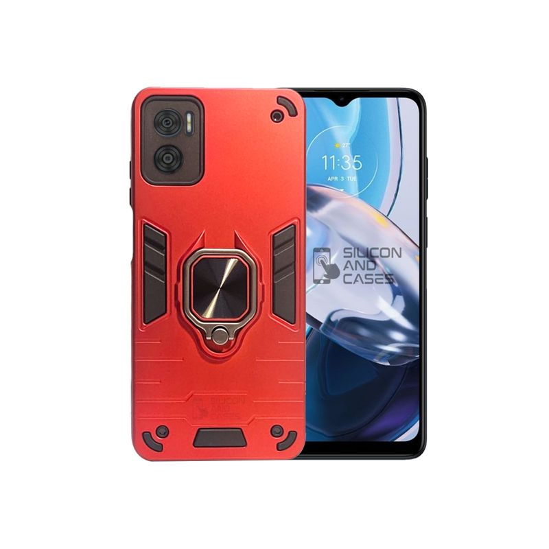 GENERICO - CARCASA ANILLO ANTIGOLPE PARA CELULAR MOTOROLA E22-E22i COLOR ROJO