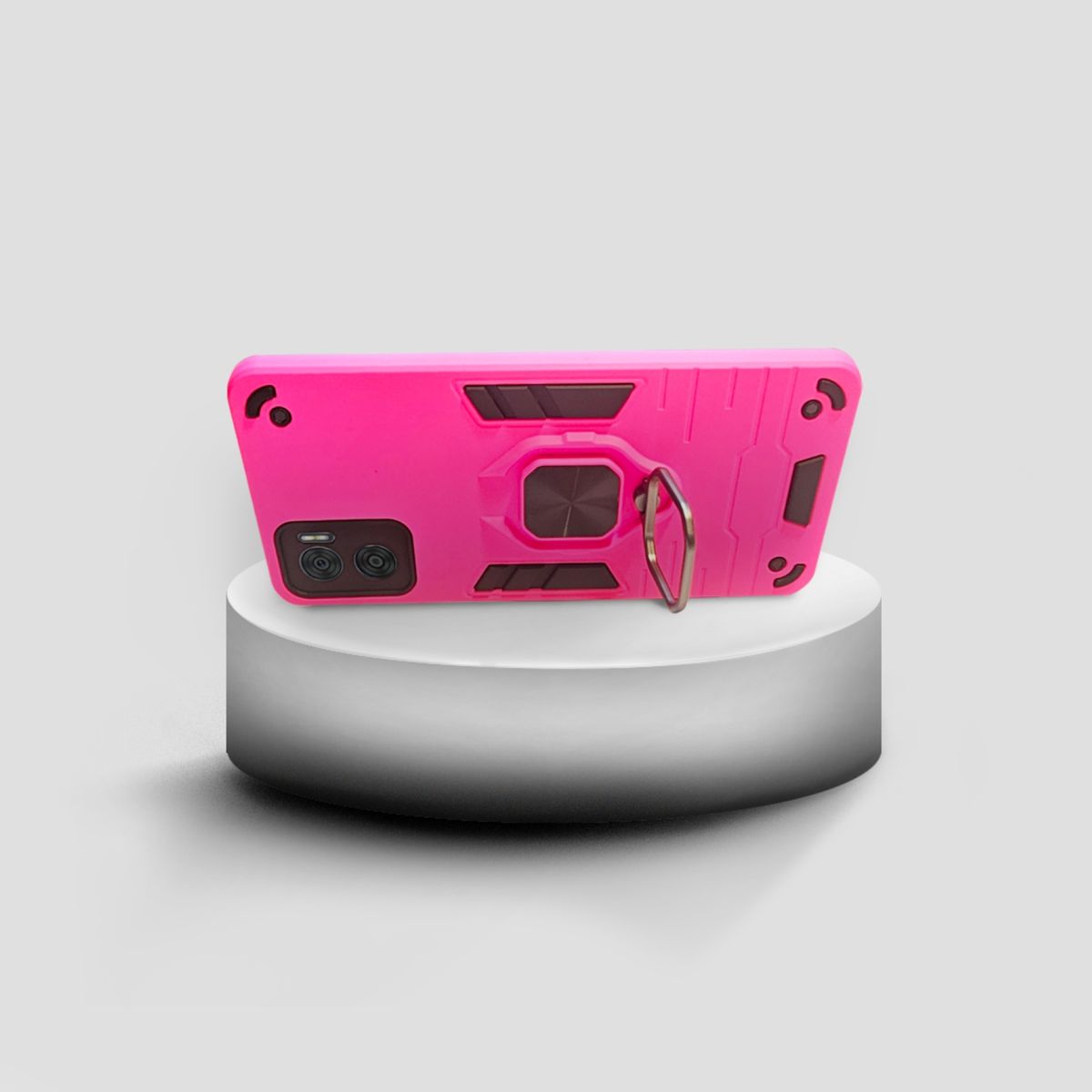 GENERICO - CARCASA ANILLO ANTIGOLPE PARA MOTOROLA E22-E22i COLOR FUCSIA