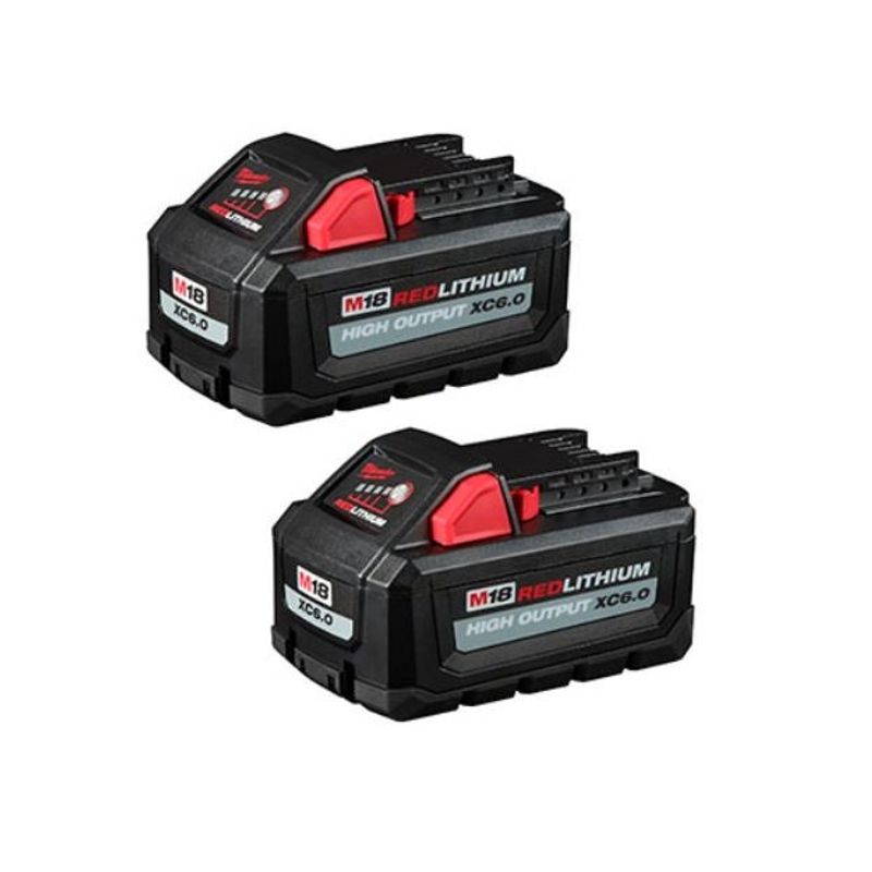 MILWAUKEE - Pack 2 baterías Redlithium High Output XC6.0 M18 Milwaukee 48-11-1862