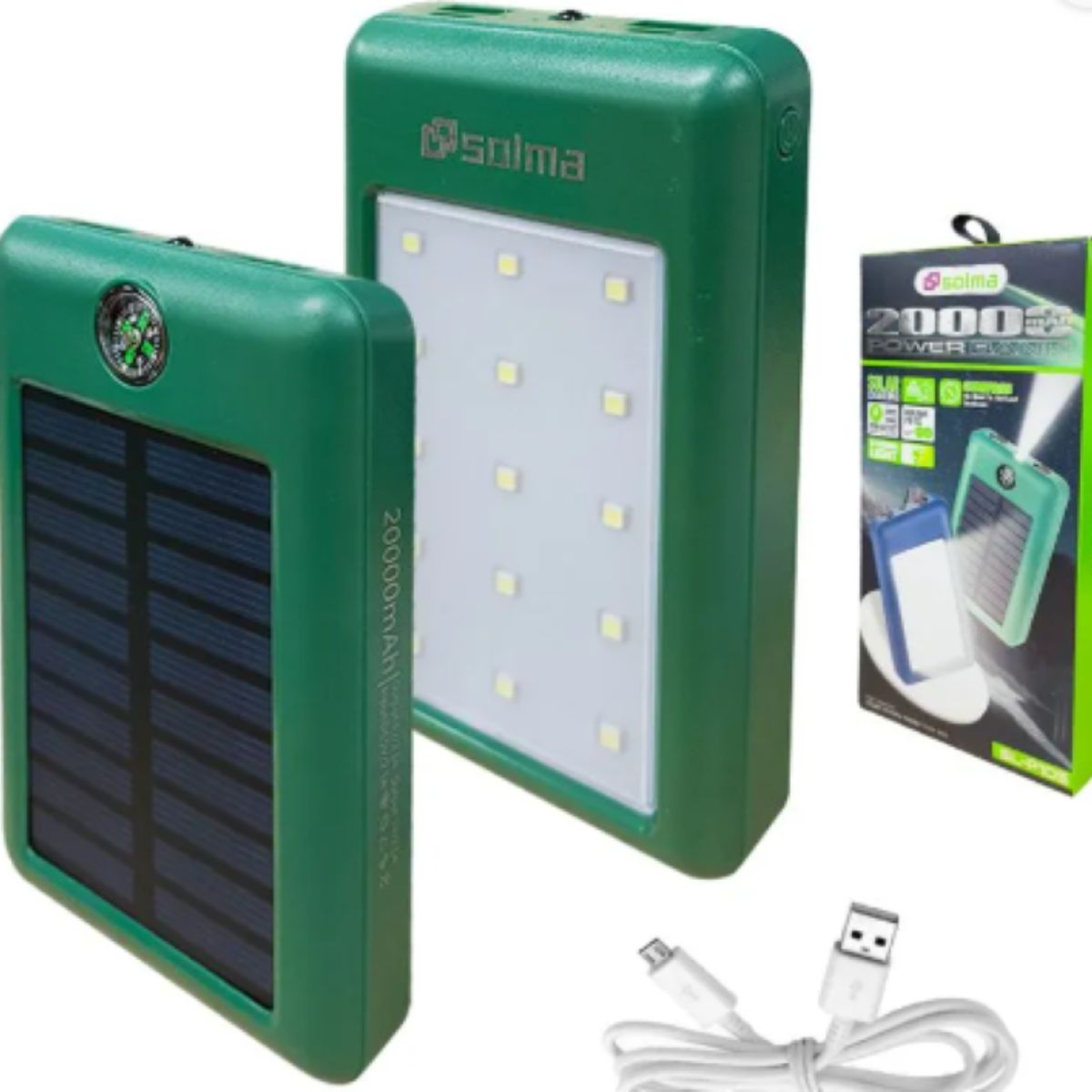 GENERICO - Bateria Power Bank Electrica Solar Portátil Multifuncional  Carga Usb