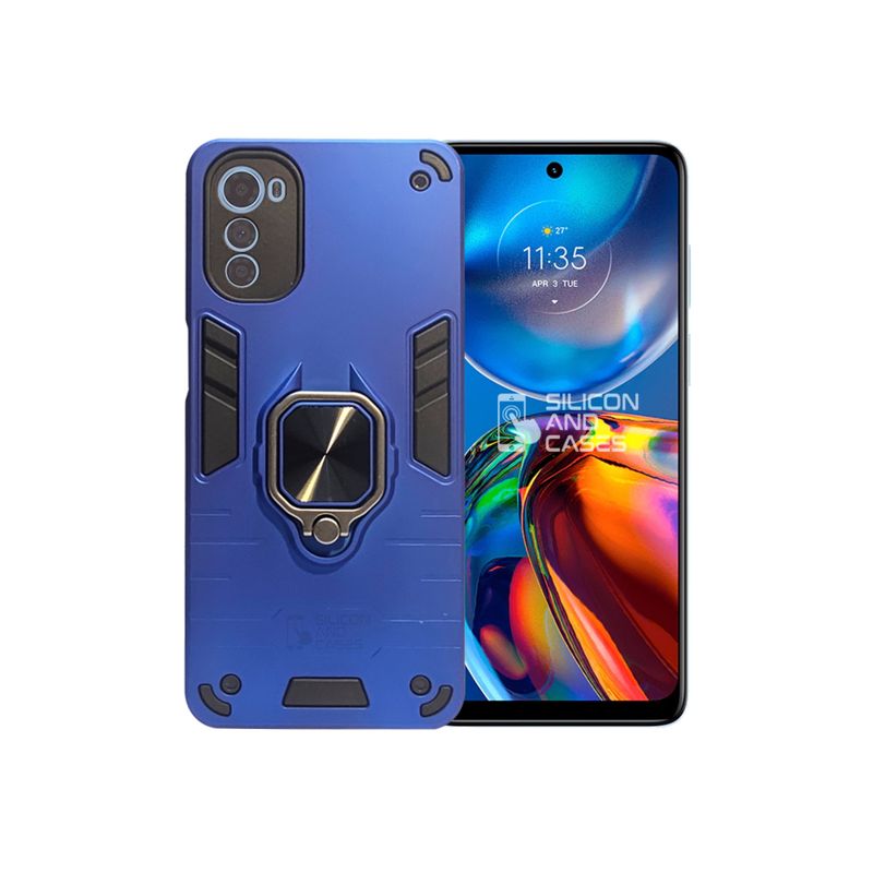 GENERICO - CARCASA ANILLO ANTIGOLPE PARA CELULAR MOTOROLA E32 COLOR AZUL