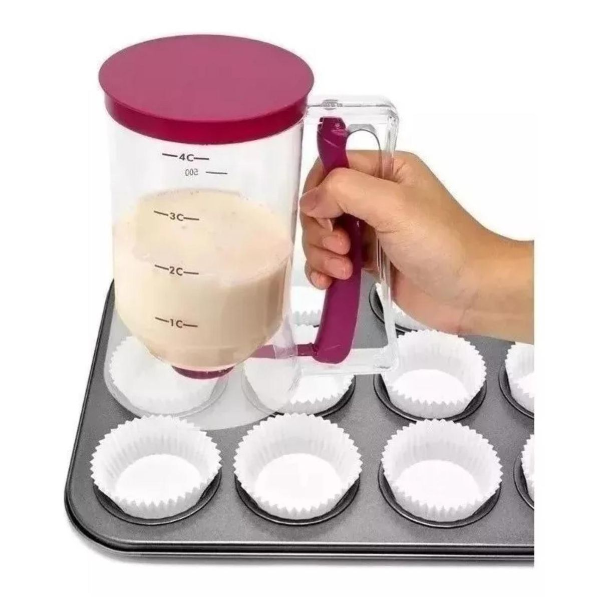 GENERICO - Dispensador Y Medidor De Masa Manual Para Cupcakes Queques