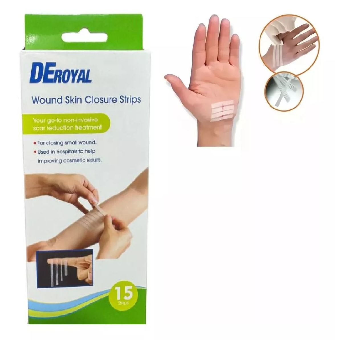 GENERICO - Sutura Adhesiva Heridas Steri Strip 6mm X 100mm 15 Tiras