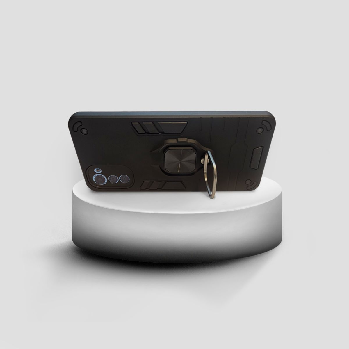 GENERICO - CARCASA ANILLO ANTIGOLPE PARA CELULAR MOTOROLA E32 COLOR NEGRO