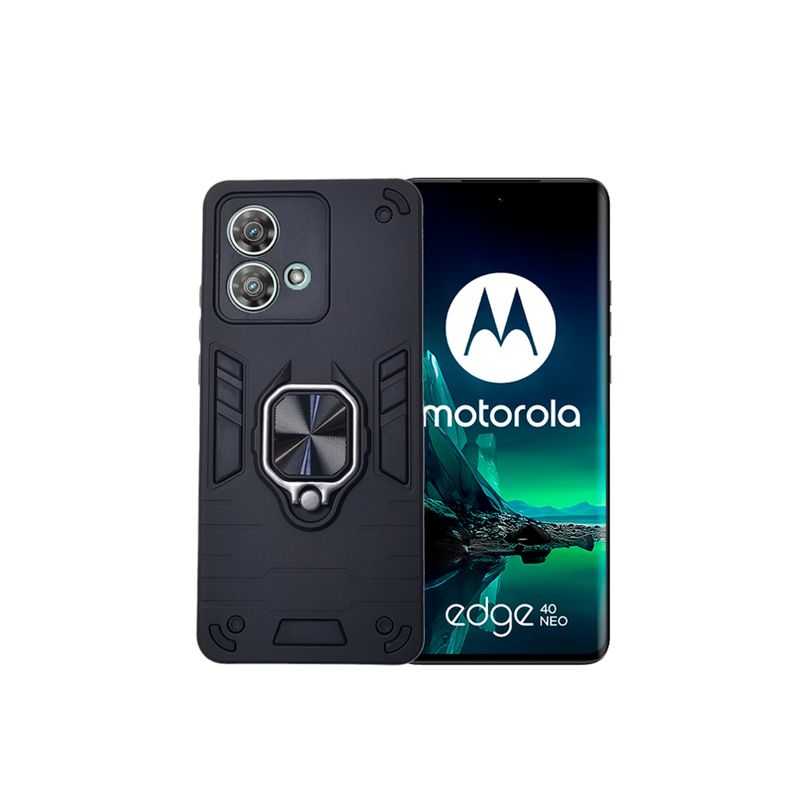 GENERICO - CARCASA ANILLO ANTIGOLPE PARA MOTOROLA EDGE 40 NEO COLOR NEGRO