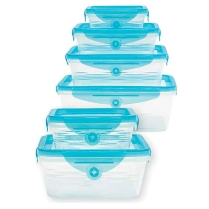 GENERICO - SET 12 PIEZAS DE TAZAS DE ALMACENAMIENTO TAPA SILICON