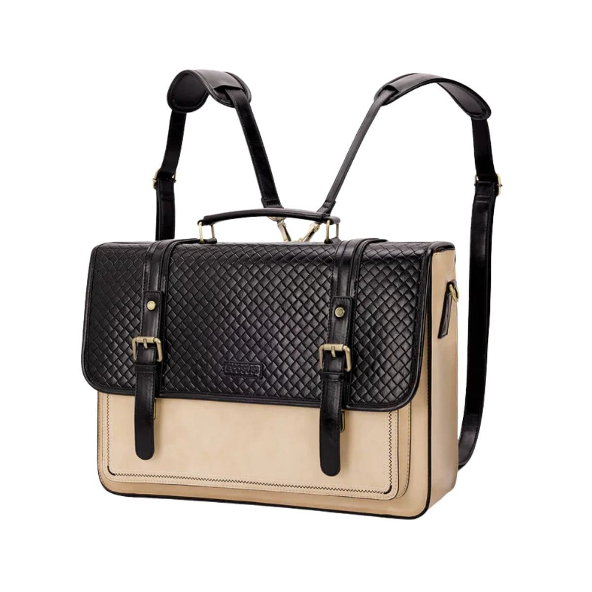 ECOSUSI - Ecosusi Maletín y Mochila Dolce con Efecto Tejido 15