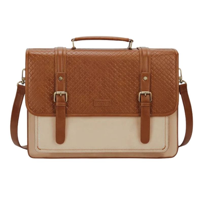 ECOSUSI - Ecosusi Maletín y Mochila Dolce con Efecto Tejido 15