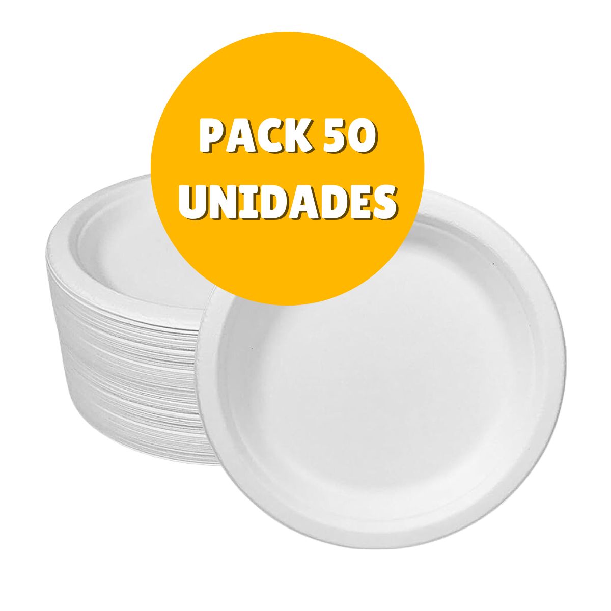 GENERICO - Platos Desechables 15cm Biodegradable Pack x50 Cotillón