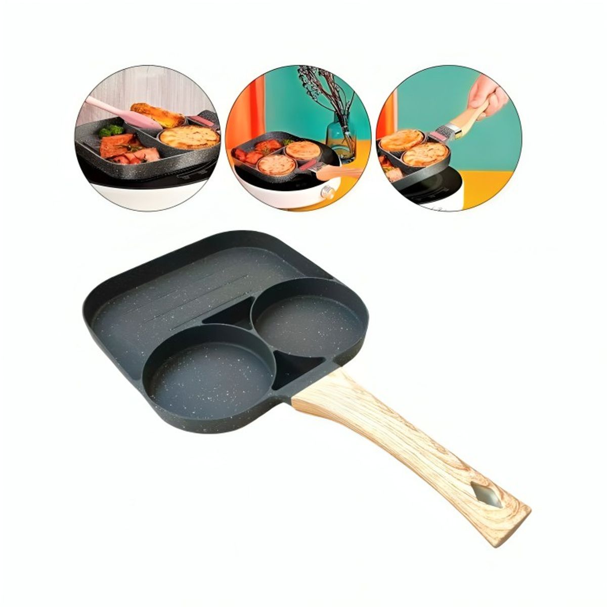 GENERICO - SARTEN DE CERAMICA 3 EN 1 ANTIADHERENTE