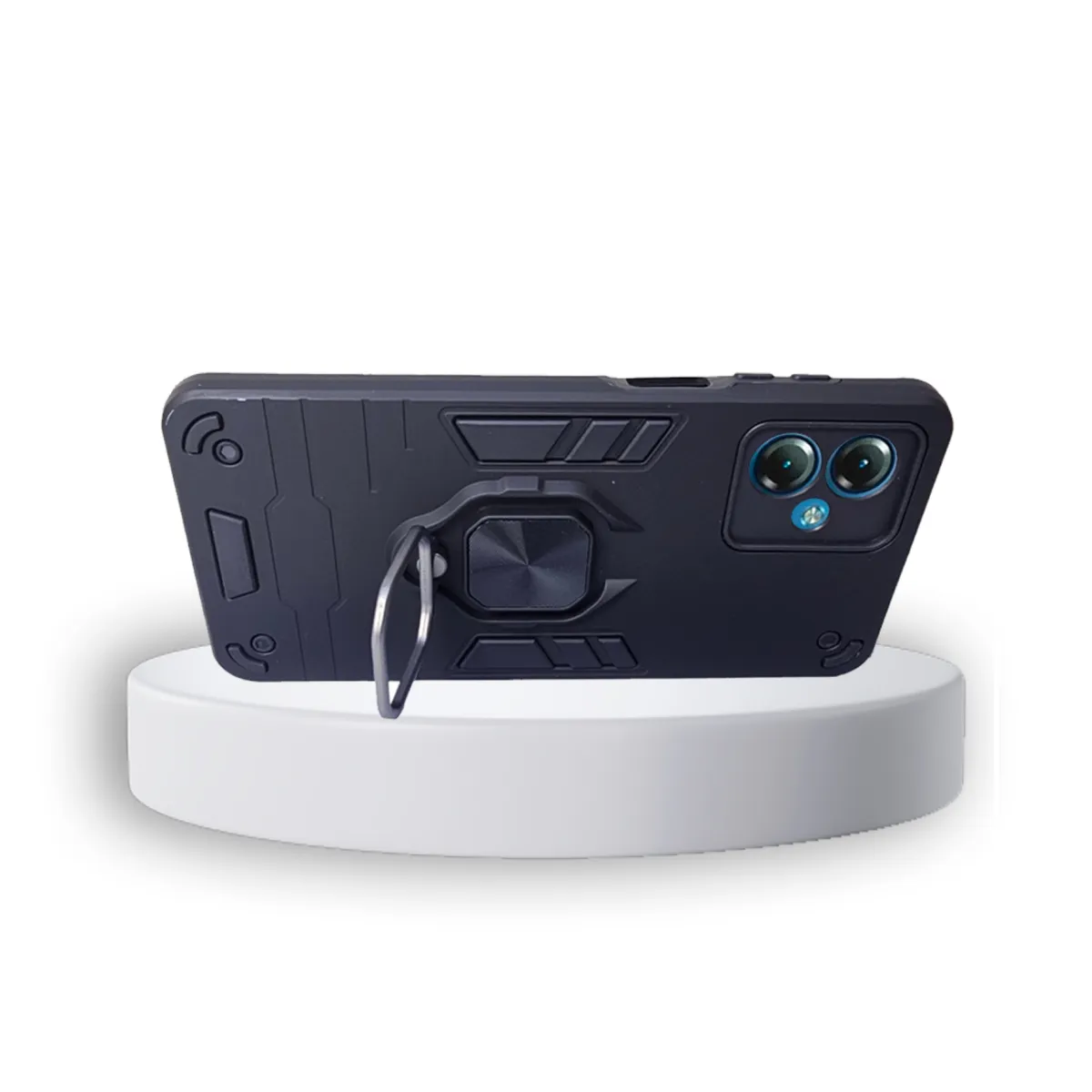 GENERICO - CARCASA ANILLO ANTIGOLPE PARA CELULAR MOTOROLA G14 COLOR NEGRO