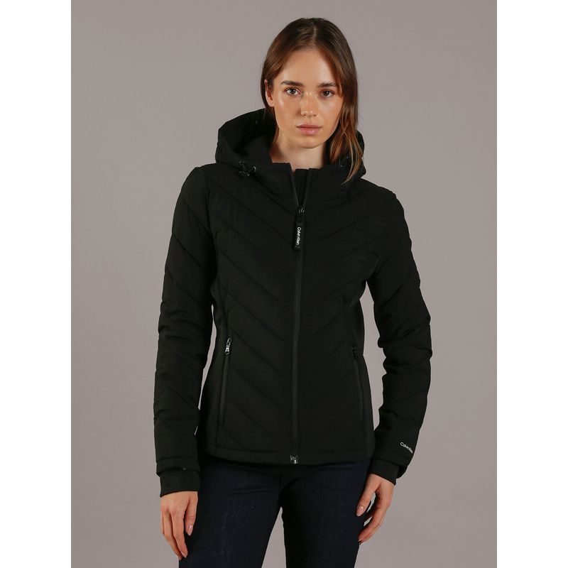 CALVIN KLEIN - Parka Stretch Packbale Negro Calvin Klein