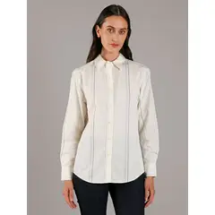 CALVIN KLEIN - Camisa Cotton Regular Fit Blanco