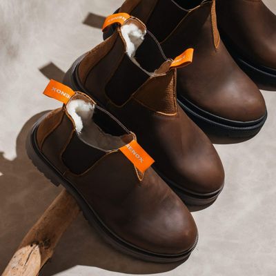 Imagen 2 del producto Botín Cuero Chelsea Hombre Café Chiporro Antideslizante Outdoor