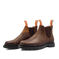 Botín Cuero Chelsea Hombre Café Chiporro Antideslizante Outdoor