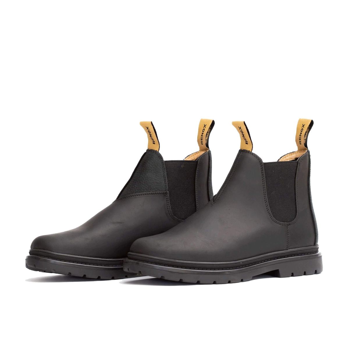 RENOX - Botín Cuero Impermeable Chelsea Hombre Renox Negro Chiporro