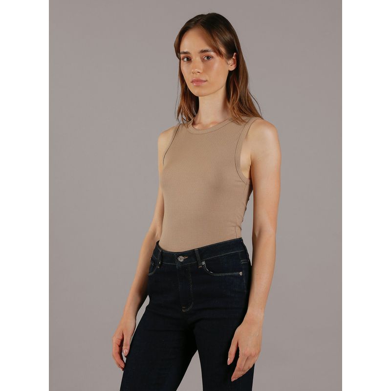 CALVIN KLEIN - Sweater Modal Rib Café Calvin Klein