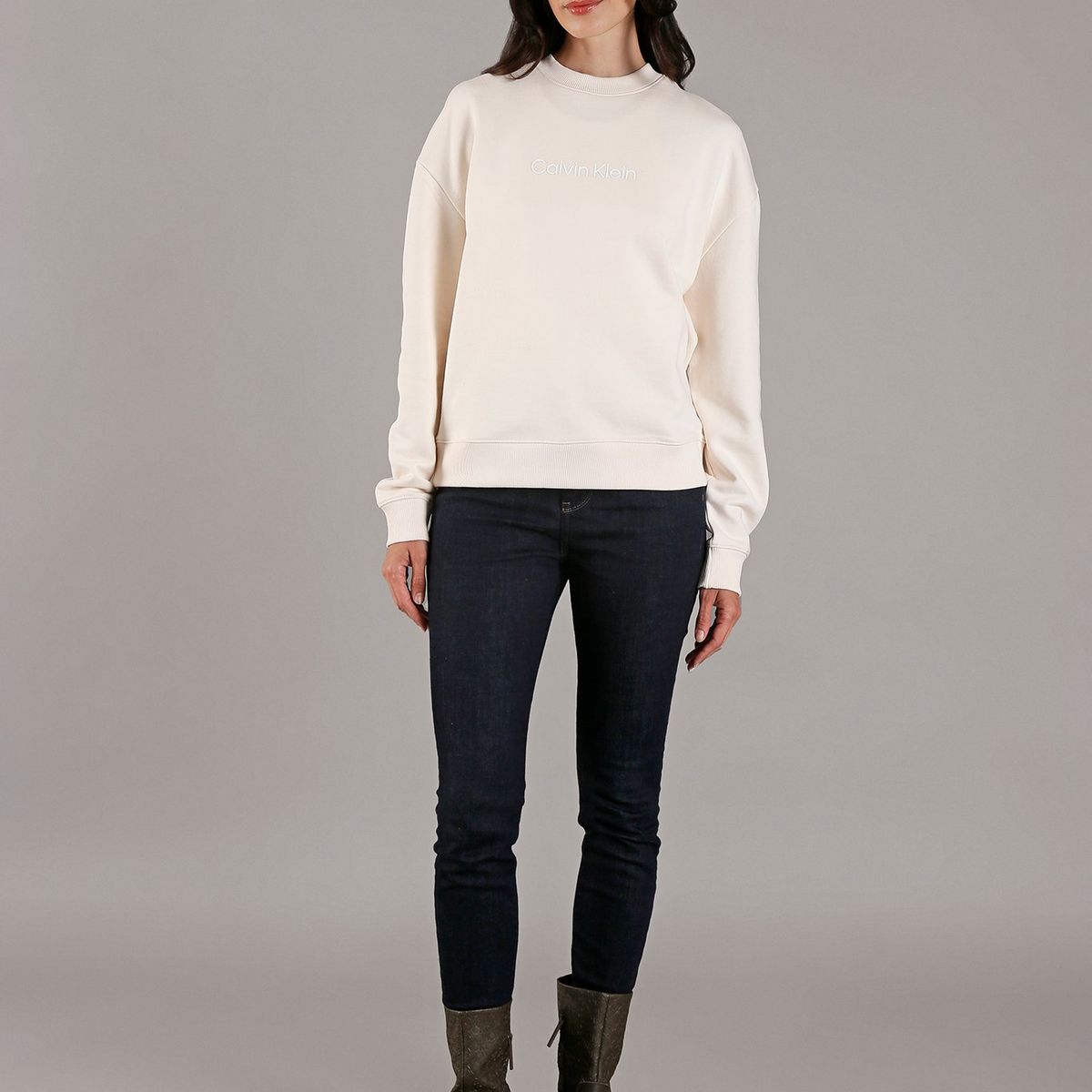 CALVIN KLEIN - Polerón Hero Logo Beige Calvin Klein