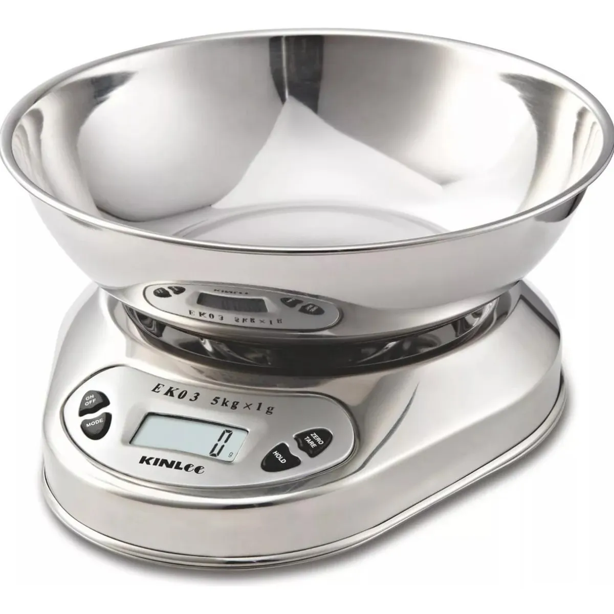 IMPORTCLICK - Pesa Cocina Acero Inoxidable 1 GR a 5 KG + Bowl Capacidad 500 GR - Plateado
