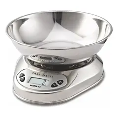 IMPORTCLICK - Pesa Cocina Acero Inoxidable 1 GR a 5 KG + Bowl Capacidad 500 GR - Plateado