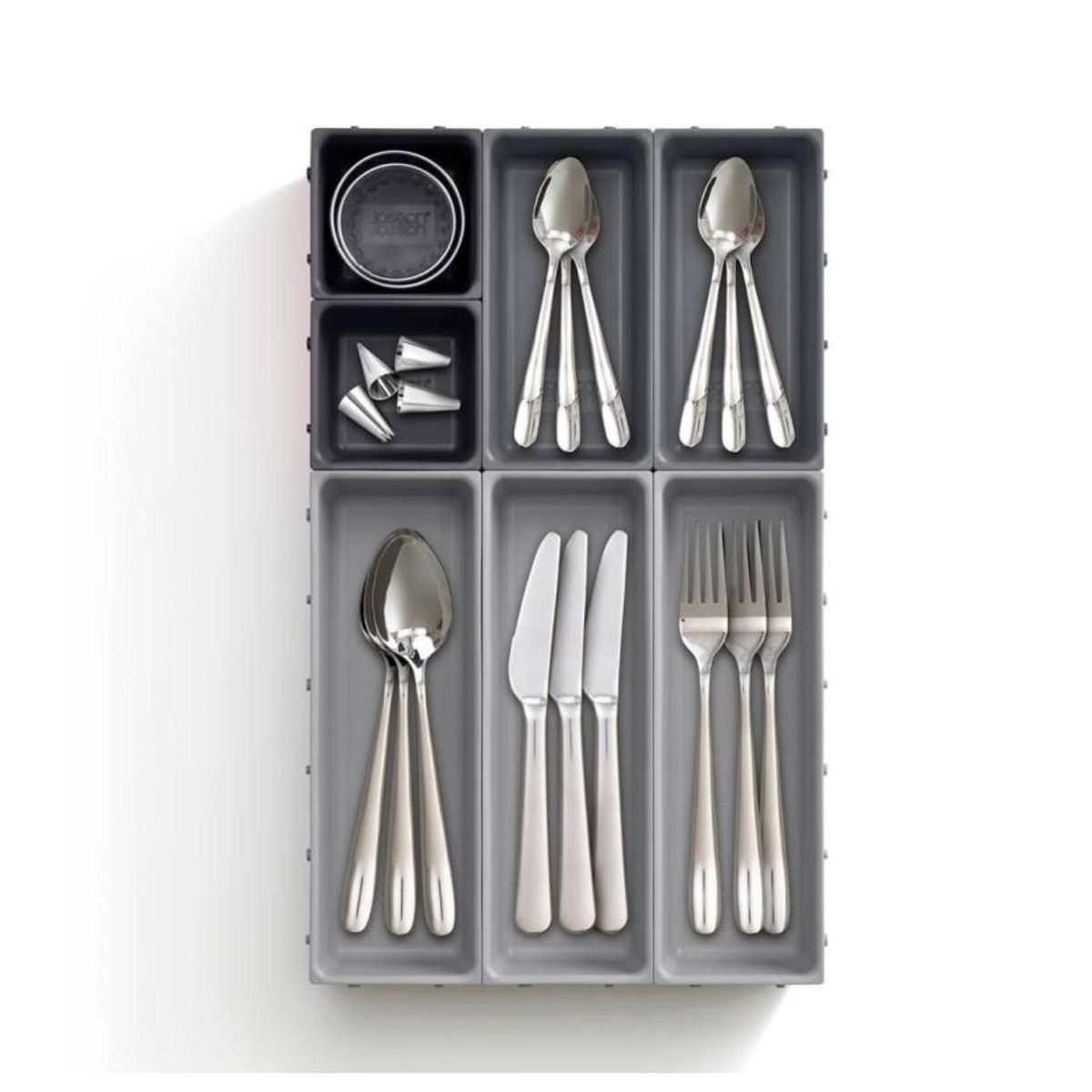 GENERICO - Set Organizador Cajones Blox 7 Piezas Gris