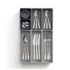 GENERICO - Set Organizador Cajones Blox 7 Piezas Gris